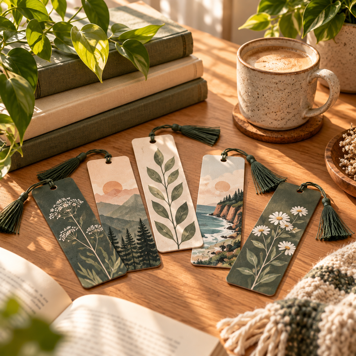 Illustrative printed bookmarks collection