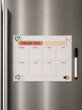 Minimal magnetic weekly planner with heart accents and Ukrainian weekday labels