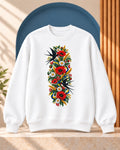 Ukrainian poppies and swallows centered crewneck sweatshirt