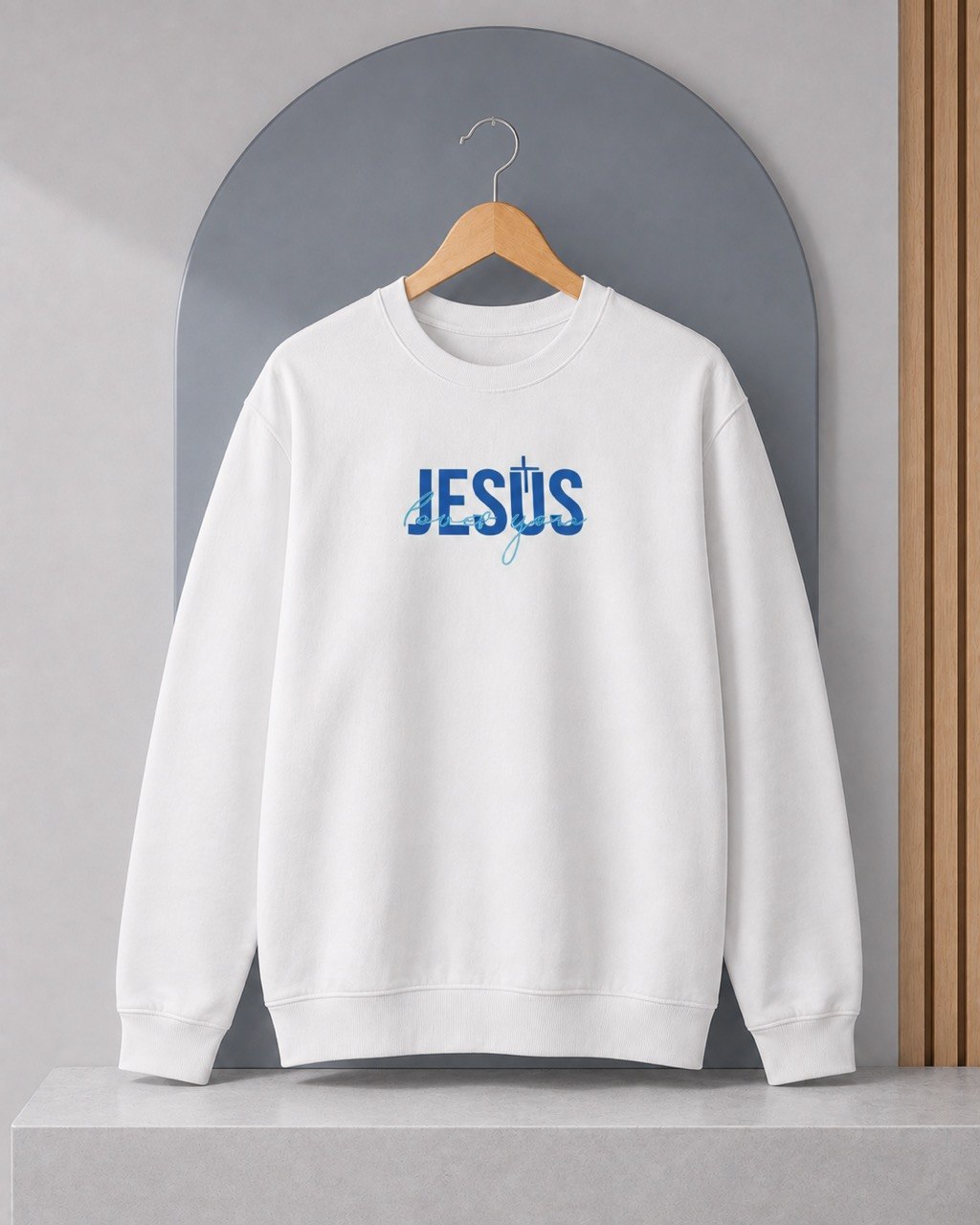 Jesus Loves You Crewneck Sweatshirt design preview