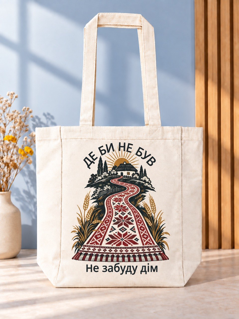 De by ne buv — ne zabudu dim Ukrainian tote bag